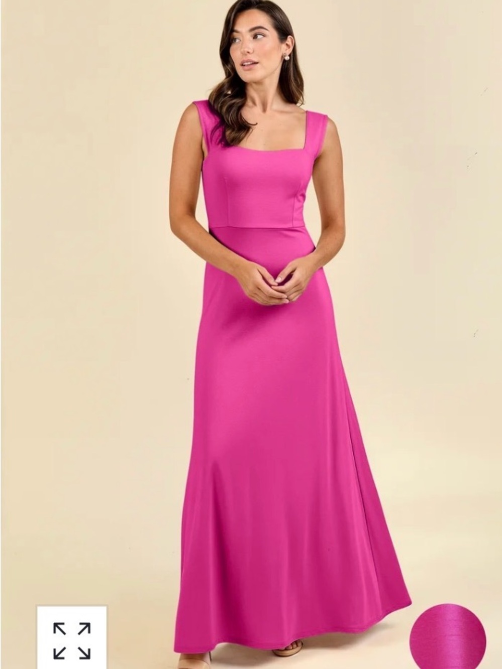 Lulakate Fuchsia Shauntung Beckett Dress